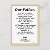 父の祈りの言葉マタイ6:9-13カード エンクロージャーカード (正面)