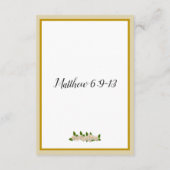 父の祈りの言葉マタイ6:9-13カード エンクロージャーカード (裏面)