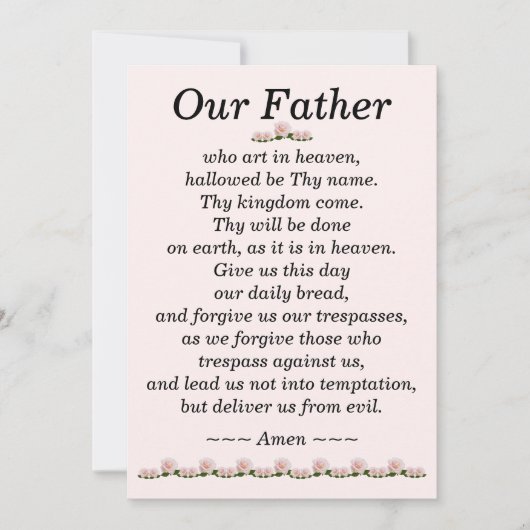 父の祈りの言葉マタイ6:9-13カード シーズンカード (正面)