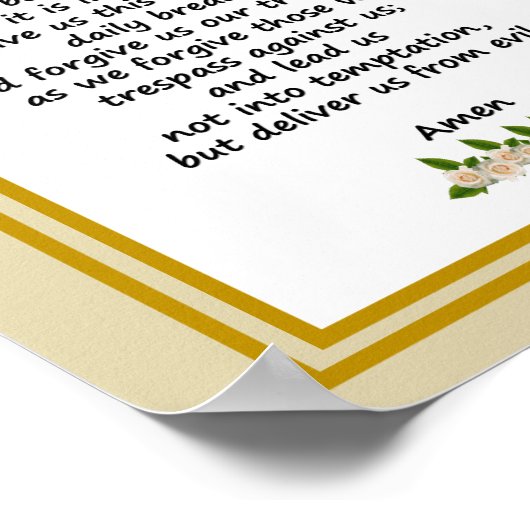 父の祈りの言葉マタイ6:9-13ポスター ポスター (角)