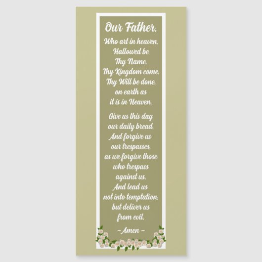 父の祈りの言葉マタイ6:9-13磁気カード (正面)