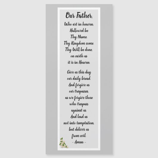 父の祈りの言葉マタイ6:9-13磁気カード (正面)