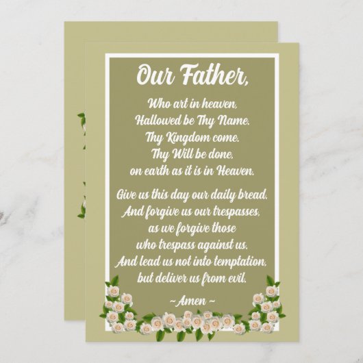 父の祈りの言葉マタイ6:9-13金ゴールドカード シーズンカード (正面/裏面)