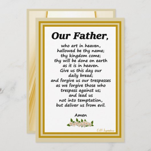 父の祈りの言葉マタイ6:9-13 シーズンカード (正面/裏面)