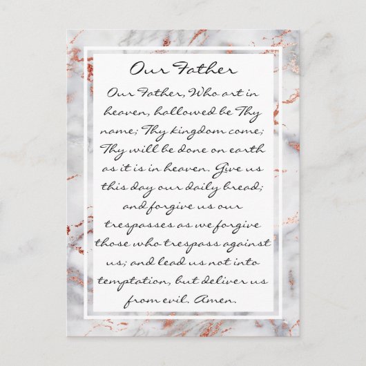 父の祈りの言葉宗教的はがき ポストカード (正面)