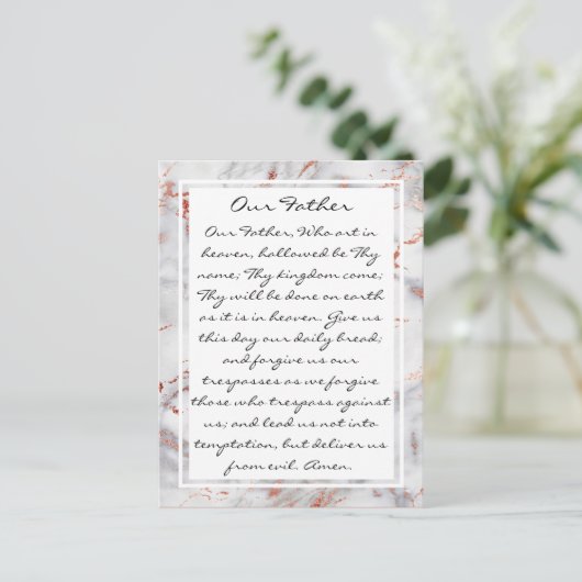 父の祈りの言葉宗教的はがき ポストカード (スタンド正面)