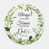 父の緑の幾何学愛の記念碑 メタルオーナメント (正面)