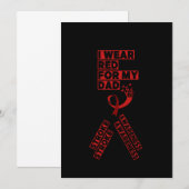 父の脳卒中啓発月間のため赤を着る 招待状 (正面/裏面)