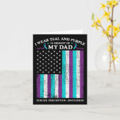 父の自殺を思い出してターコイズと紫を身に着けています カード (黄色い花)