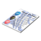 父の詩 – ハッピーバースデー ノートパッド (回転)