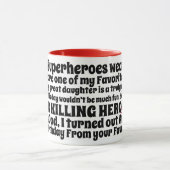 父の誕生日おもしろい引用文の願い マグカップ (中央)