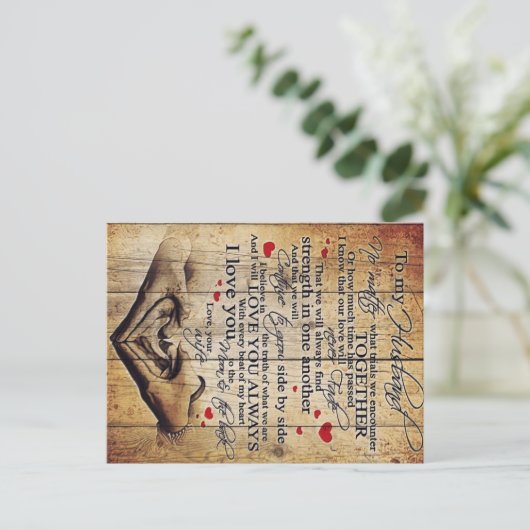 父の誕生日ギフト |夫への手紙 案内ポストカード (スタンド正面)