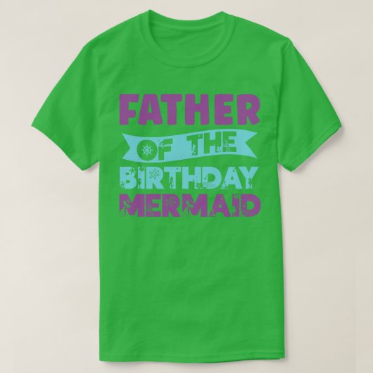 父の誕生日人魚誕生日M Tシャツ (デザイン正面)