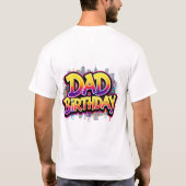 父の誕生日 レインボーシティ グラフィティ Tシャツ (裏面)