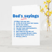 「父の贈り物に関する好きな言葉」 カード (黄色い花)