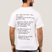 父の足音で後を追って下さい Tシャツ (裏面)