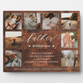 父の辞書の定義ウッドフォトコラージュ フォトプラーク (正面)