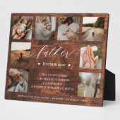 父の辞書の定義ウッドフォトコラージュ フォトプラーク (側面)