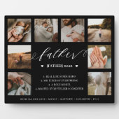 父の辞書定義8フォトコラージュブラック フォトプラーク (正面)