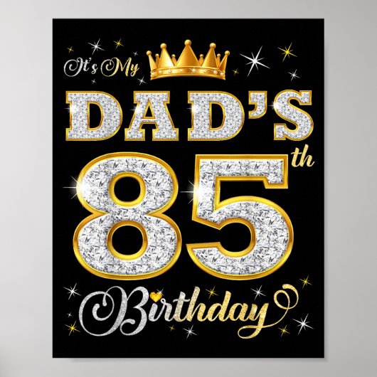 父の85歳の誕生日 85歳 お父さん お誕生日おめでとう ポスター (正面)