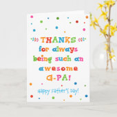 父のG-Paのデイカード カード (黄色い花)