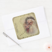 父のNoelのヴィンテージのサンタのステッカー スクエアシール (封筒)