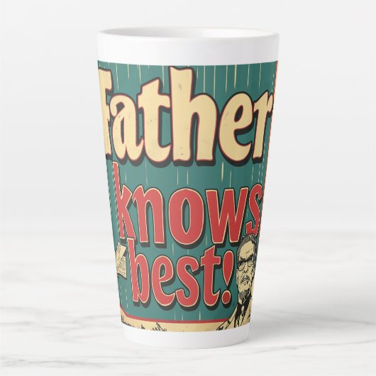 父はデジタ最高のルアートを知る カフェラテマグ (正面)