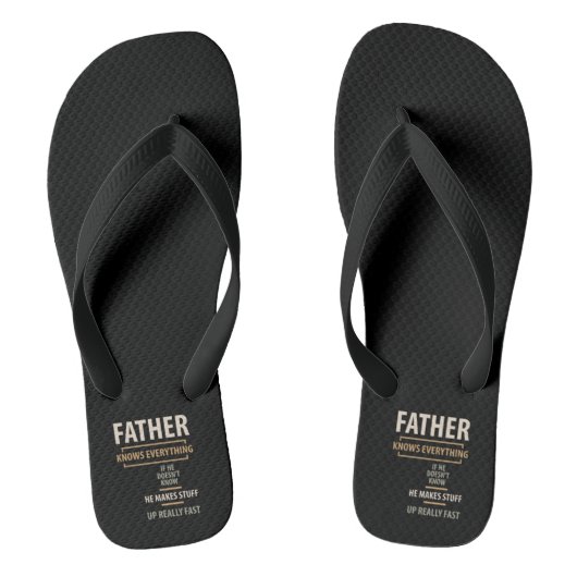 父は何でも知っている – 父と祖父の贈り物 ビーチサンダル (フットベッド)