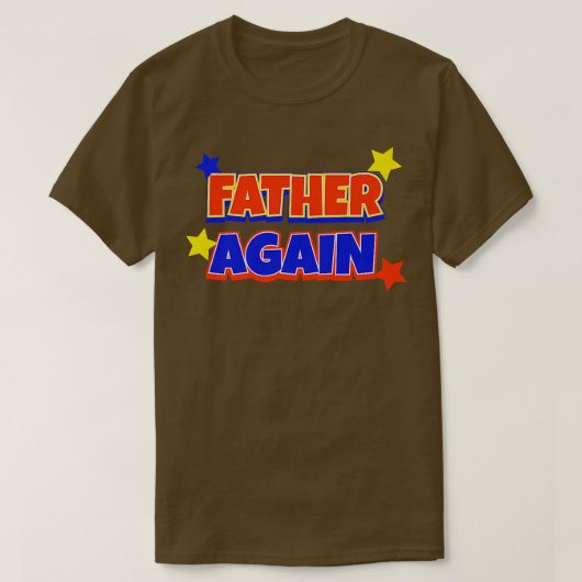 父は再び妊娠発表おもしろいベビー牧師 Tシャツ (デザイン正面)