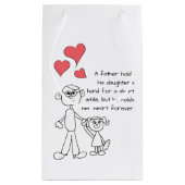 父は彼の娘の手を握ります スモールペーパーバッグ (裏面)