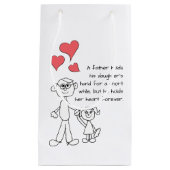 父は彼の娘の手を握ります スモールペーパーバッグ (正面)