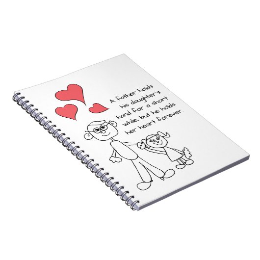 父は彼の娘の手を握ります ノートブック (右側)