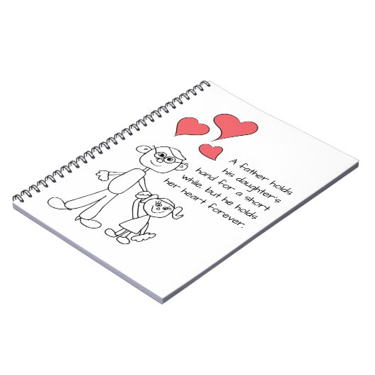 父は彼の娘の手を握ります ノートブック (左側)