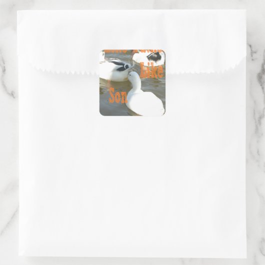 父は息子が好きだ。 スクエアシール (バッグ)