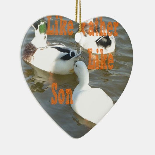 父は息子が好きだ。 セラミックオーナメント (右)