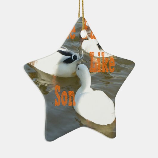 父は息子が好きだ。 セラミックオーナメント (右)