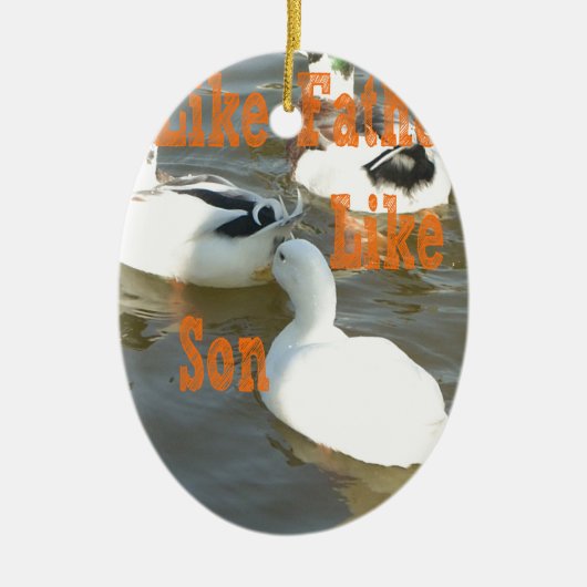 父は息子が好きだ。 セラミックオーナメント (正面)
