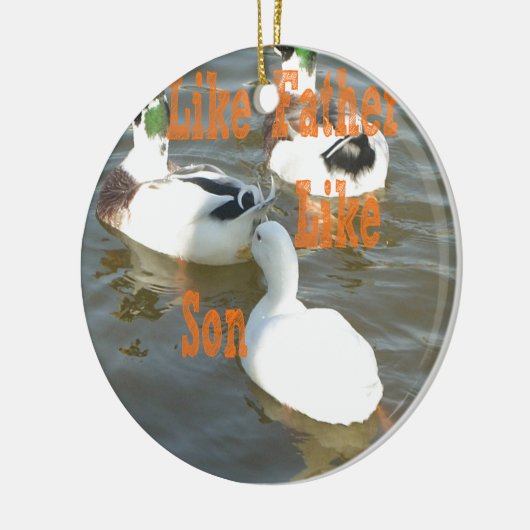 父は息子が好きだ。 セラミックオーナメント (左)