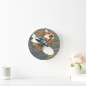 父は息子が好きだ。 ラウンド壁時計 (ホーム)