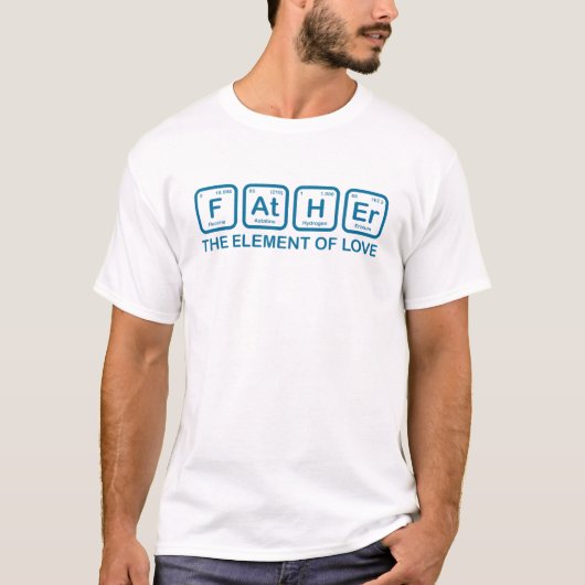 父は愛の要素パパ父の科学Chem Tシャツ (正面)