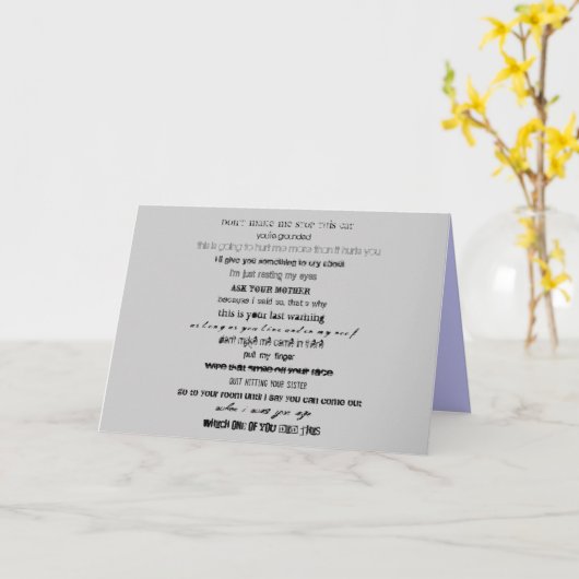 父は最も暗いことを言う カード (黄色い花)