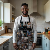 父は最高の常にスクリプトの父の日の写真コラージュ エプロン