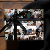 父は最高の常にスクリプトの父の日の写真コラージュ ラッピングペーパーシート