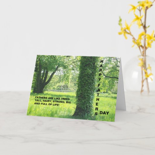 父は木カードのようです カード (黄色い花)