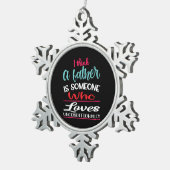 父は無条件に愛する人である スノーフレークピューターオーナメント (右)