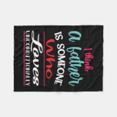 父は無条件に愛する人である フリースブランケット (正面(横))