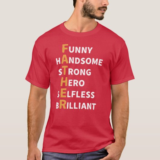 父は父の日用品の家族を愛している Tシャツ (正面)