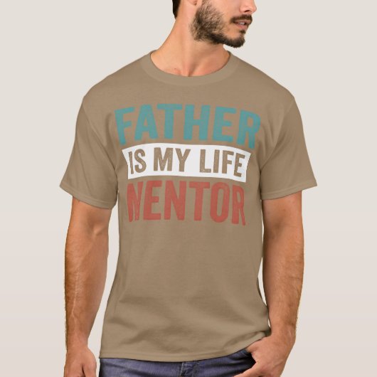 父は私の人生の指導者ヴィンテージ Tシャツ (正面)