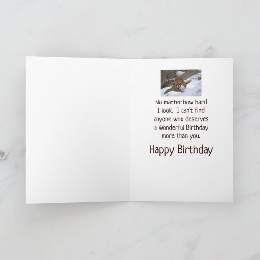 父は素晴らしい誕生日キツネアニマルカードに値する カード (内部)