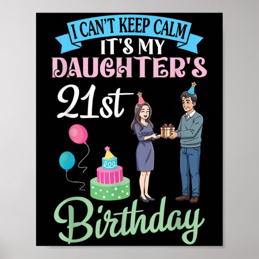 父は静かにしていられません娘の21歳の誕生日です ポスター (正面)